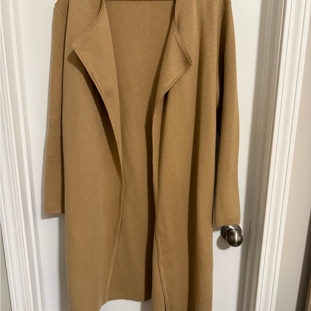 Women's Tan Open Front Sweater